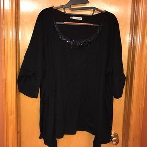 Black short sleeve top